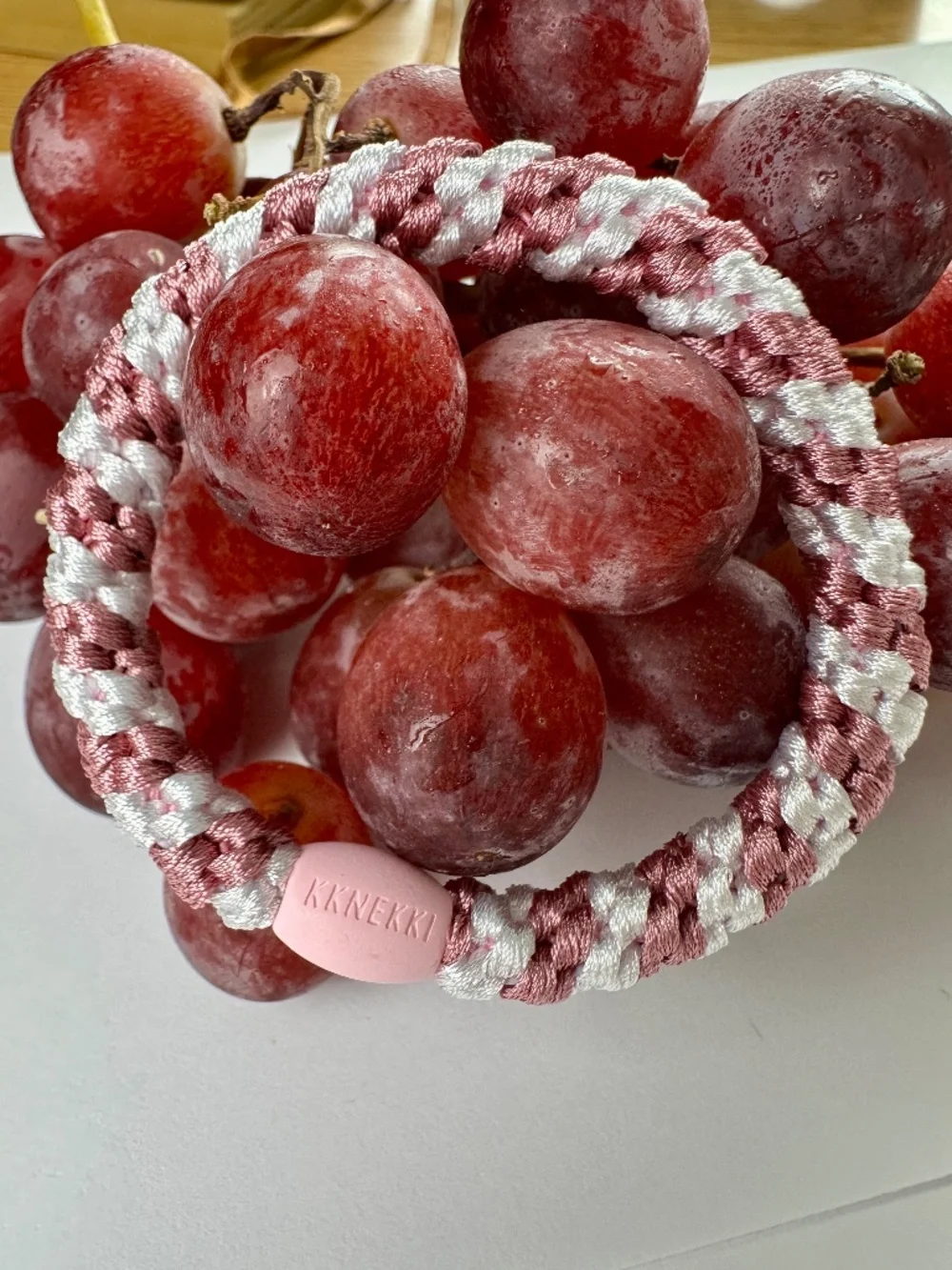 NWT 4-Bundle Authentic Original KKNEKKI Hair Ties/Elastics in Rosy Colors